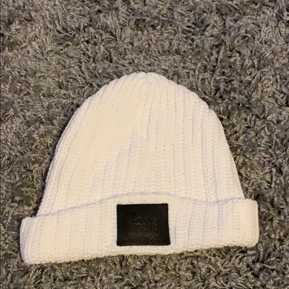 White love your melon beanie